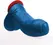 Buri XL Blue Curved Model PVC Intimate Machine with Suction Base 27cm