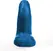 Buri S Curved intimni dildo sa vakuumskim postoljem 14 cm plavi PVC
