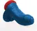 Buri S Curved intimni dildo sa vakuumskim postoljem 14 cm plavi PVC