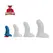 Buri S Curved intimni dildo sa vakuumskim postoljem 14 cm plavi PVC