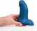 Buri S Curved intimni dildo sa vakuumskim postoljem 14 cm plavi PVC