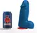 Dagr M plavi anatomski silikonski dildo od 19.5 cm sa vakuumskom bazom