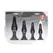 LEVELZ Slim silikonski set analnih čepova, 4 veličine S/M/L/XL, crni, ergonomski dizajn
