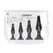 LEVELZ Slim silikonski set analnih čepova, 4 veličine S/M/L/XL, crni, ergonomski dizajn