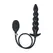LEVELZ Silicone Inflatable Beaded Plug Black 12 cm Adjustable Size