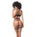 Mapale Delilah Strappy Underwire Bodysuit S/M Black - Adjustable Design