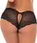 Dreamgirl Boyshort S/M Black, elegantan čipkani šorts sa otvorenim dizajnom
