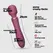 Crushious Jinx Dual Wand Massager Red Wine - Heating & 10 Modes, 21cm