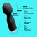Crushious Wanderlust Mini Wand Massager Black 15cm USB Rechargeable