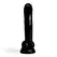 Crushious Hudini fleksibilni dildo od žele materijala 17.5 cm crni sa vakuum postoljem