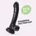Crushious Hudini fleksibilni dildo od žele materijala 17.5 cm crni sa vakuum postoljem