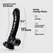 Crushious Hudini fleksibilni dildo od žele materijala 17.5 cm crni sa vakuum postoljem