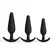Crushious Tic Tac Toe Intimate Plug Training Set Black Silicone 3 Sizes