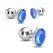 Crushious Bijou Anal Train Trio Blue, trodelni set metalnih analnih čepova sa kristalima