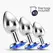 Crushious Bijou Anal Train Trio Blue, trodelni set metalnih analnih čepova sa kristalima