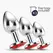 Crushious Bijou Anal Train Trio, set od 3 metalna analna čepa sa crvenim draguljem