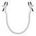 Fetish Fantasy Series Adjustable Silver Chain Clamp Set - Metal & Rubber
