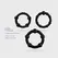 Triple Bead Performance Ring Set Black by Triple Bead - 3 Sizes, Textured Surface