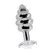 Rimba Ribbed Diamond Plug Silver 2.8 x 7 cm, metalni analni čep sa ukrasnim postoljem