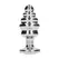Rimba Ribbed Diamond Plug Silver 2.8 x 7 cm, metalni analni čep sa ukrasnim postoljem