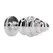 Rimba Ribbed Diamond Plug Silver 2.8 x 7 cm, metalni analni čep sa ukrasnim postoljem
