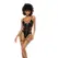 Mapale Bodysuit S/M Wet Look Black - Adjustable Support Design