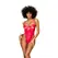 Mapale Teddy L Wet Look Red Vinyl Bodysuit Adjustable Straps