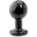 Doc Johnson 4 Round Plug Black - Medium Size, Sil-A-Gel System