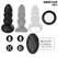 Addicted Toys Rotating Vibrating Plug LED Remote 11.9cm Silicone Black