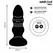 Addicted Toys Rotating Vibrating Plug LED Remote 11.9cm Silicone Black