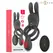 Intense Quinn Double Stimulation Ring with Remote, 9 Modes, Silicone, Black