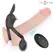 Intense Quinn Double Stimulation Ring with Remote, 9 Modes, Silicone, Black