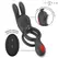 Intense Quinn Double Stimulation Ring with Remote, 9 Modes, Silicone, Black