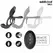 Addicted Toys Double Ring System with Multi-Zone Vibrating Stimulator, Black