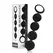 Black&Silver Lennon Intimate Sphere System 4 Silicone Spheres 15cm