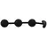 BLACK&SILVER Harry Silicone Intimate Beads 3 Spheres 14cm Black