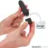BLACK & SILVER GERI Compact USB Vibrating Device, 8 Modes, Black, 10cm