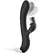 BLACK&SILVER Jamie Rechargeable Silicone Dual-Action Stimulator Black