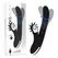 Black&Silver Bunny Storm rotirajući vibrator sa USB punjenjem od silikona 24cm
