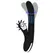 Black&Silver Bunny Storm rotirajući vibrator sa USB punjenjem od silikona 24cm