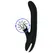 Black&Silver Bunny Storm rotirajući vibrator sa USB punjenjem od silikona 24cm