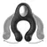 Black&Silver Licking punjivi silikonski intimni prsten sa 3 motora crni