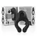 Black&Silver Licking punjivi silikonski intimni prsten sa 3 motora crni