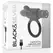 BLACK&SILVER Cameron Black Rechargeable Silicone Ring, 10 Modes, Waterproof