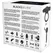 BLACK&SILVER Cameron Black Rechargeable Silicone Ring, 10 Modes, Waterproof