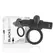 Black&Silver Burton Intimate Ring 10 Modes Rechargeable Black Silicone
