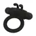 Black & Silver Agron 2.0 Vibrating Support Ring, USB Rechargeable, Silicone