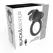 Black & Silver Agron 2.0 Vibrating Support Ring, USB Rechargeable, Silicone
