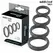 Addicted Toys Silicone Textured Ring Set - 4 Flexible Sizes, Black
