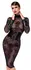 Noir Handmade Kink Royal Lace Midi haljina XL, crna sa podesivim strukom